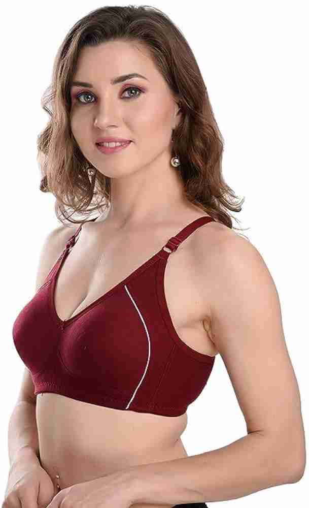 Meile Women Gym Bra ,Cotton Elastane ,Wireless, Non Padded, Full Coverage  (Pack of 2)