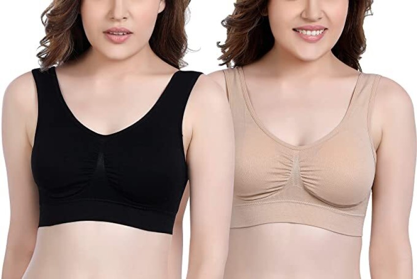 Buy F.Fashiol.com Women's Cotton Lightly Padded, Non-Wired Sports Bra, Air  Bra for Summer, Sports Bra, YogaBra, Gym Bra (Color-Beige, Size-32) Online  at Best Prices in India - JioMart.