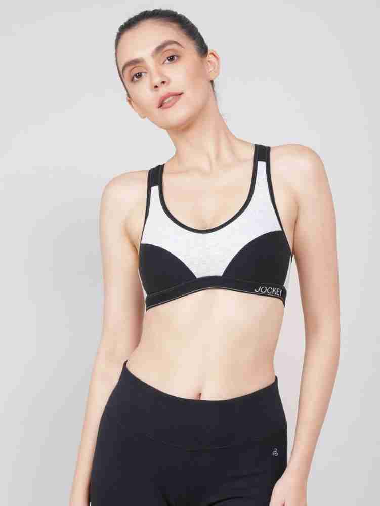 Buy Jockey Black Racer Back Padded Active Bra - Style Number 1378 Online at  Low Prices in India 