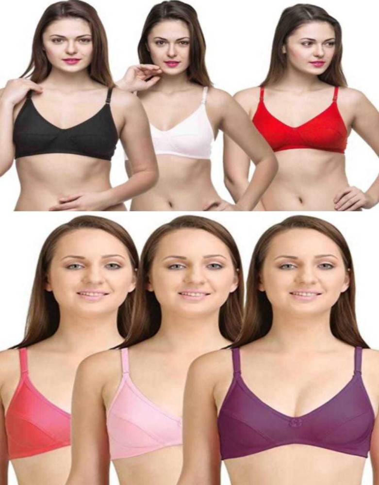 j.MOMANI Bra combo set 6 cotton/bra combo pack Women Everyday Non