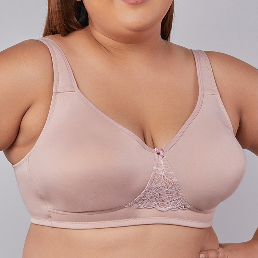 427 Women's Plus Size Full Coverage Sexy Lace Unpadded Underwire Bras  Minimizer Everyday Bra Pink - Pink / 32D