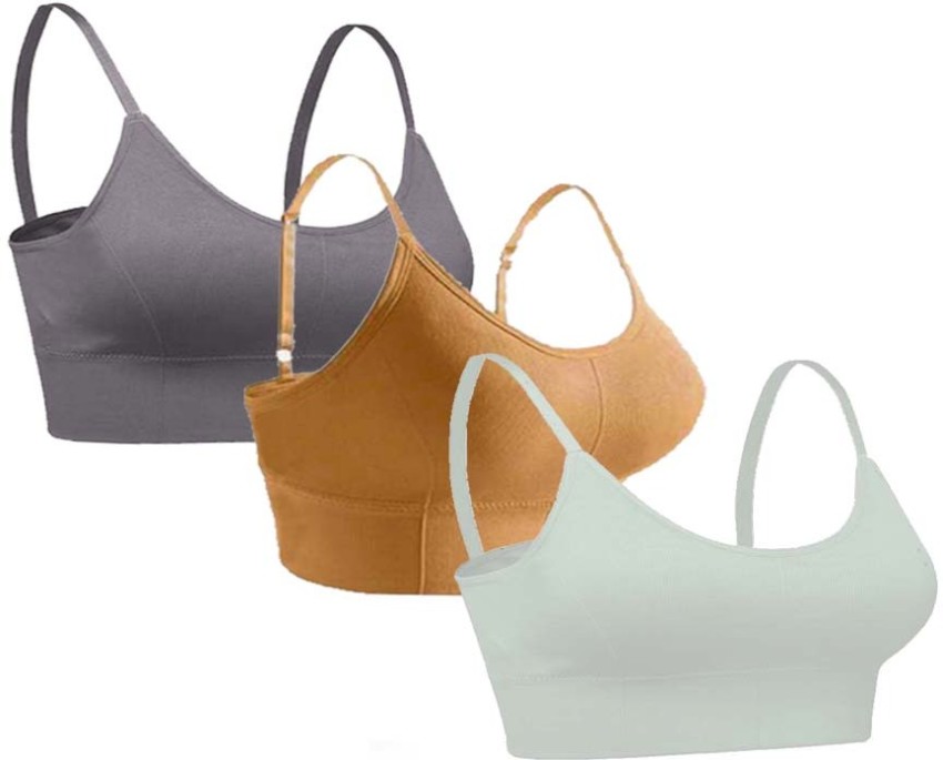 BRAABAA Pack of 3 Women fancy padded sports bra Women Sports Lightly Padded  Bra - Buy BRAABAA Pack of 3 Women fancy padded sports bra Women Sports  Lightly Padded Bra Online at