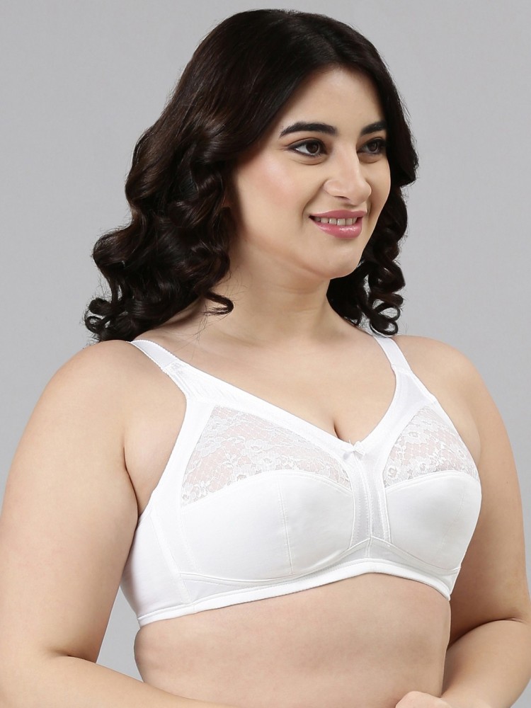 Enamor Full Support High Coverage Cotton Bra A014 (Black), 59% OFF