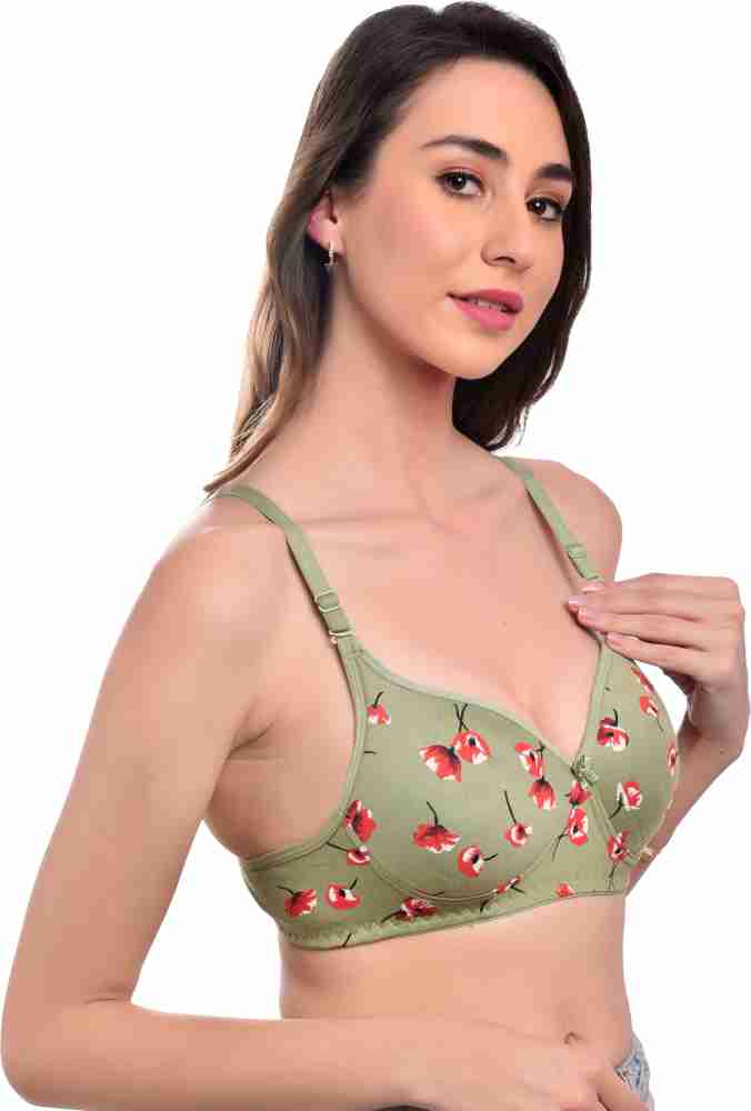 LUZWE Mid Coverage Non Wired Daily Use Regular Bra Padded Combo Pack of 3  Multicolor Women Everyday Heavily Padded Bra - Buy LUZWE Mid Coverage Non  Wired Daily Use Regular Bra Padded