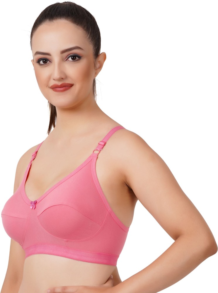 Buy Gracewell Cotton Non Wired Non Padded Minimiser Bra for Women (B, Dark  Pink, Peach, 44) at