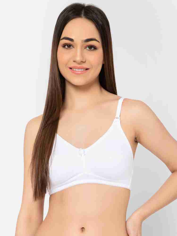 Clovia Non-Padded Non-Wired Full Coverage Multiway T-Shirt Bra in Blue -  Cotton Rich 