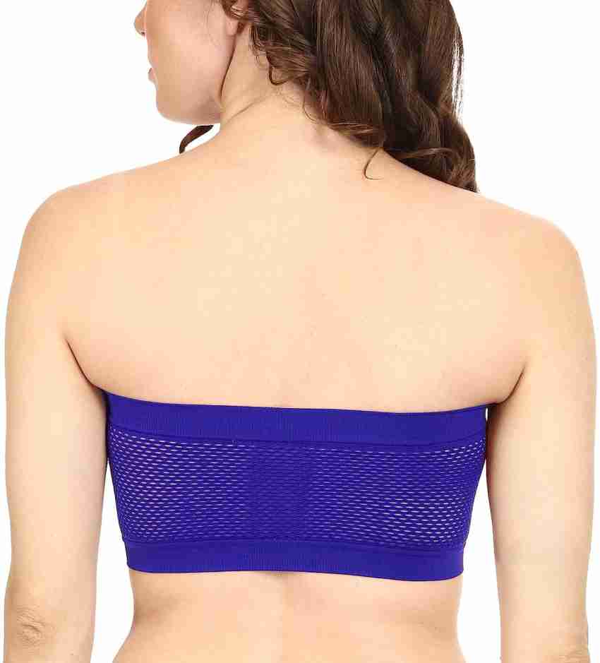 SONIX Women Royal Blue Cotton Blend Non-Padded & Non-Wired Seamless  Strapless Tube Bra Women Bandeau/Tube Non Padded Bra - Buy SONIX Women  Royal Blue Cotton Blend Non-Padded & Non-Wired Seamless Strapless Tube