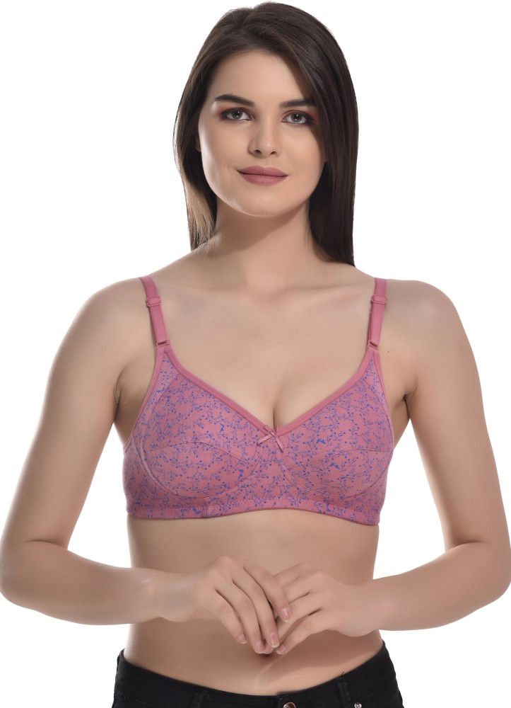 Buy Alishan Non Padded Cotton T Shirt Bra - Pink Online at Low