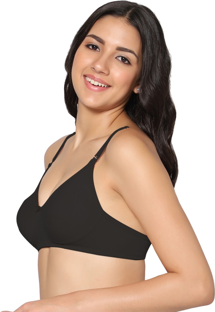 Buy Sonari 0015 Women's Light Padded Regular Cotton Bra - Black (38B) Online