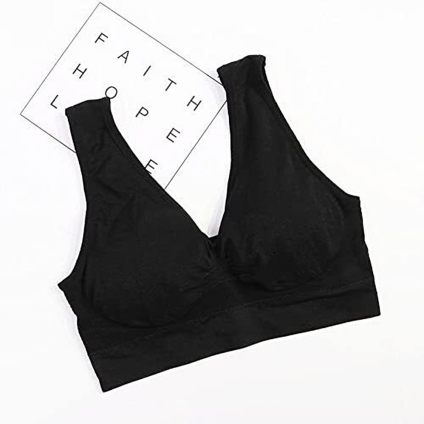 Buy F Fashiol.com Stylish Back Lightly Padded Wirefree Sports Bra For Women  Size {30} Pack of 1 Black Online at Best Prices in India - JioMart.