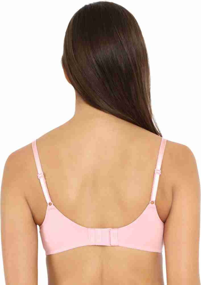 Women's Wirefree Non Padded Super Combed Cotton Elastane Stretch Full  Coverage Everyday Bra with Soft Adjustable Straps - Candy Pink