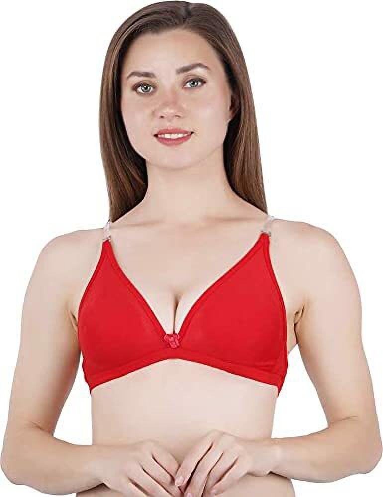 Monali Hosiery Backless Bra with Transparent Straps Fancy Bra(COLOUR MAY  VARY) Women Push-up Non Padded Bra - Buy Monali Hosiery Backless Bra with  Transparent Straps Fancy Bra(COLOUR MAY VARY) Women Push-up Non