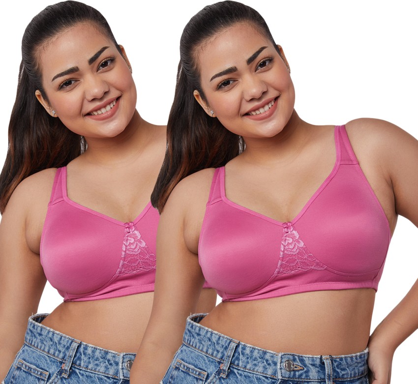 maashie M4407 Seamless Non Padded Non Wired Lace T-Shirt Bra, Blush 34C   Pack of 2 Women Full Coverage Non Padded Bra - Buy maashie M4407 Seamless Non  Padded Non Wired Lace