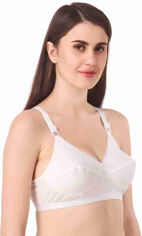 Missvalentine Women's Non Padded fullcoverage bra-Mansi-36D-White, Maroon |  Pack of 2