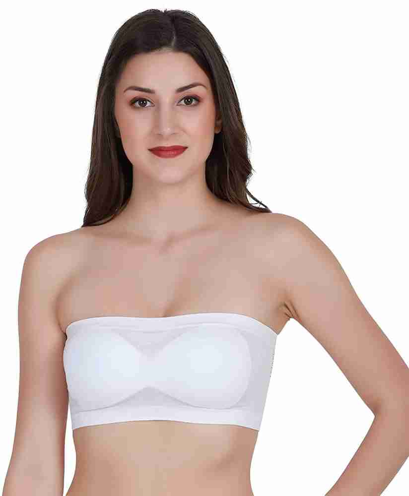 RUDRAKSH pack of 3 Non-Padded Tube Bra Free Size Women Stretchable