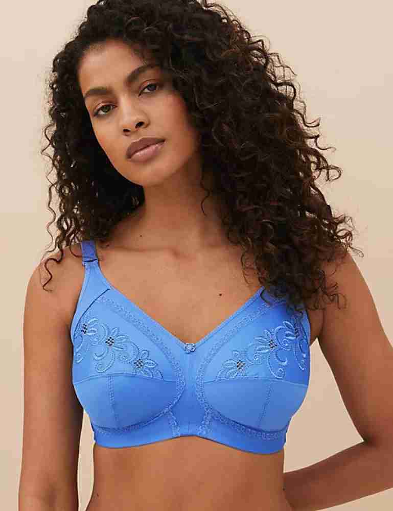 MARKS & SPENCER Total Support Embroidered Full Cup Bra C-H T338020WHITE ( 44DD) Women Sports Non Padded Bra - Buy MARKS & SPENCER Total Support  Embroidered Full Cup Bra C-H T338020WHITE (44DD) Women