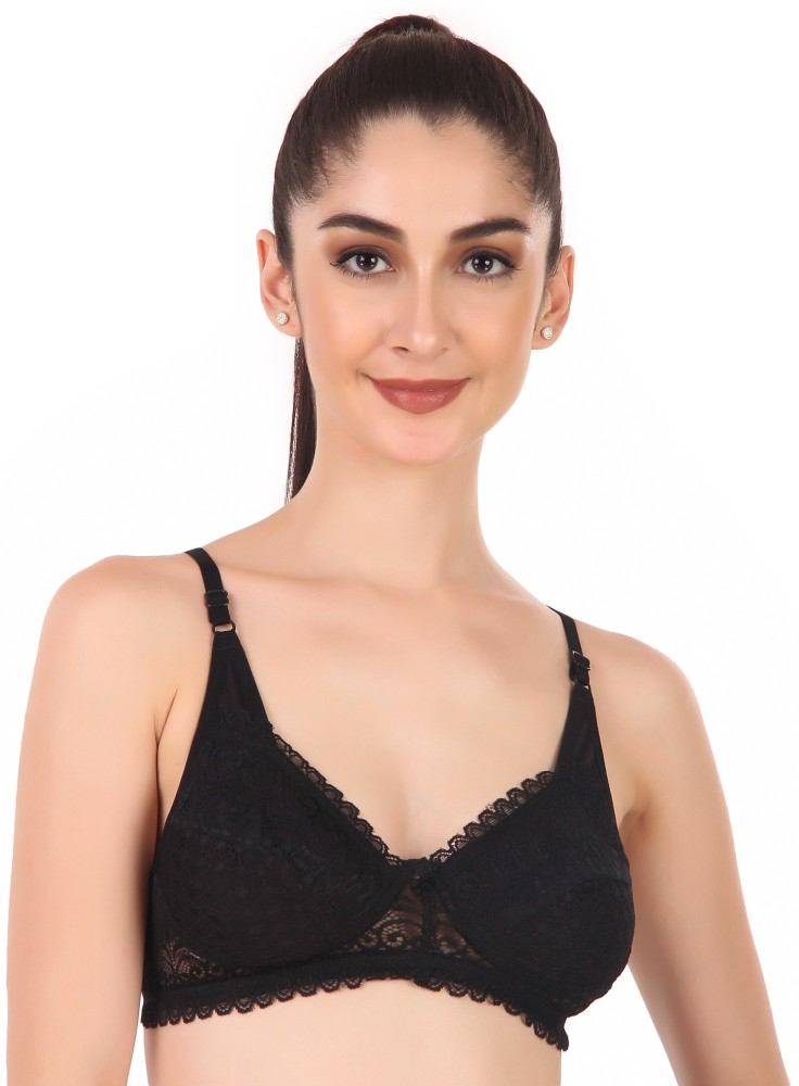 TAUSHI SOFT CLOTH -Full Net Bra-Black Women Everyday Non Padded Bra - Buy  TAUSHI SOFT CLOTH -Full Net Bra-Black Women Everyday Non Padded Bra Online  at Best Prices in India
