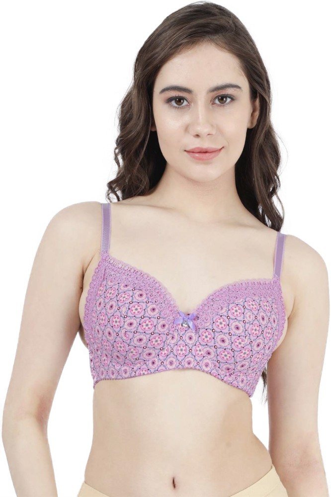 Buy Susie by Shyaway Women's Candy Pink Lace Neckline Padded