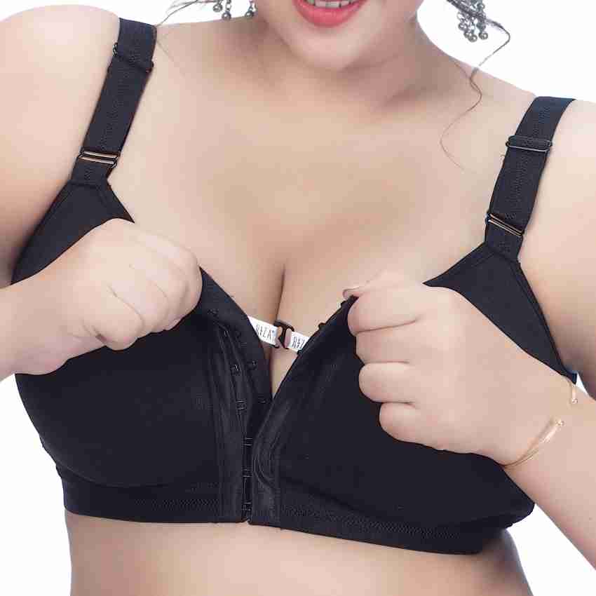 Trylo FRONT OPEN-BLACK-36-F-CUP Women Everyday Non Padded Bra - Buy Trylo  FRONT OPEN-BLACK-36-F-CUP Women Everyday Non Padded Bra Online at Best  Prices in India