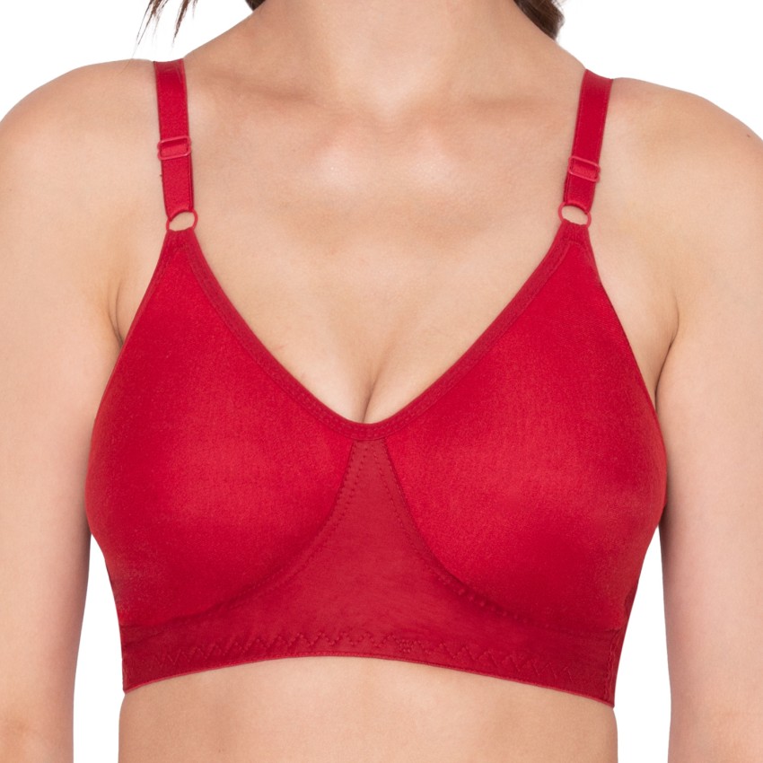 Buy SOUMINIE Women's Cotton Seamless Bra- Everyday Fit (Pink - 30B) at