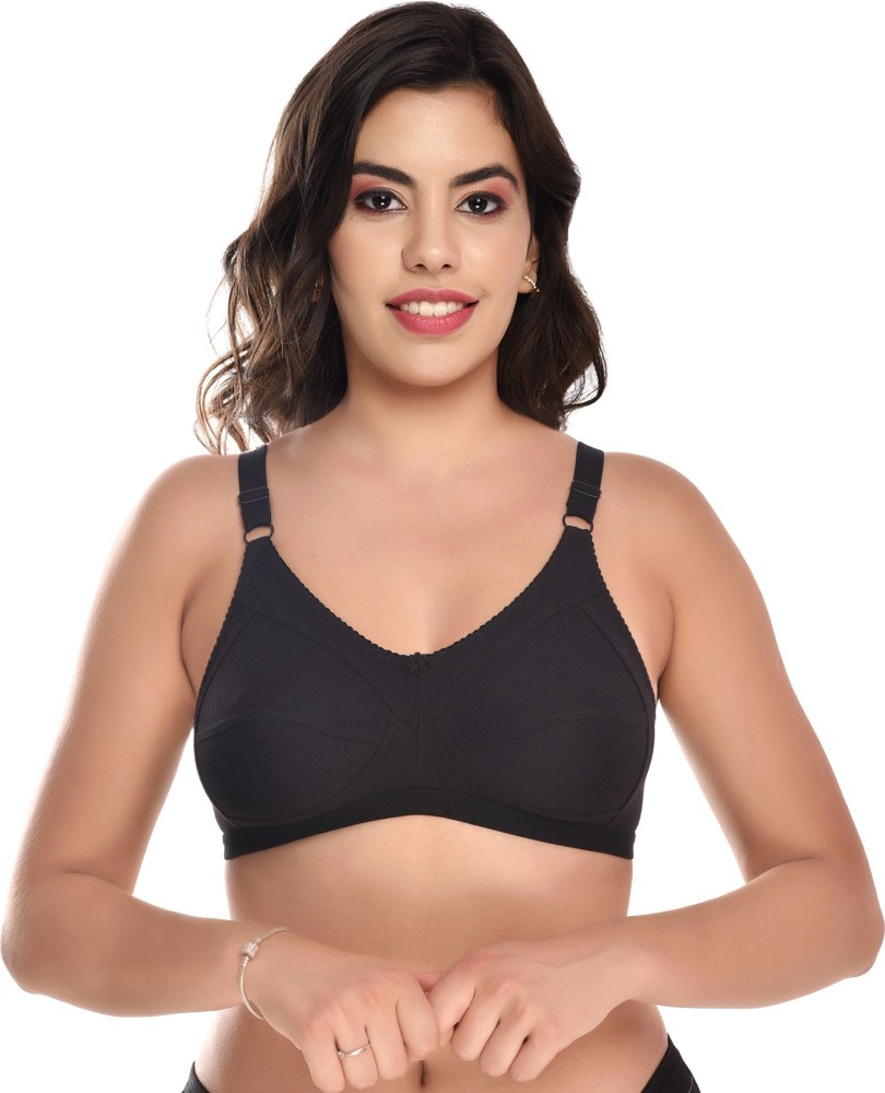 Buy AENIMOR Women's Non-Padded Cotton Breast-Feeding Bra (Black, 32) Online  In India At Discounted Prices