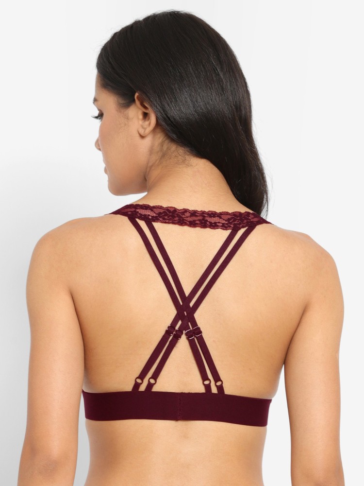 N-gal Lace Strappy Back Detail Crop Top Bralette Women Bralette Non Padded  Bra - Buy N-gal Lace Strappy Back Detail Crop Top Bralette Women Bralette  Non Padded Bra Online at Best Prices