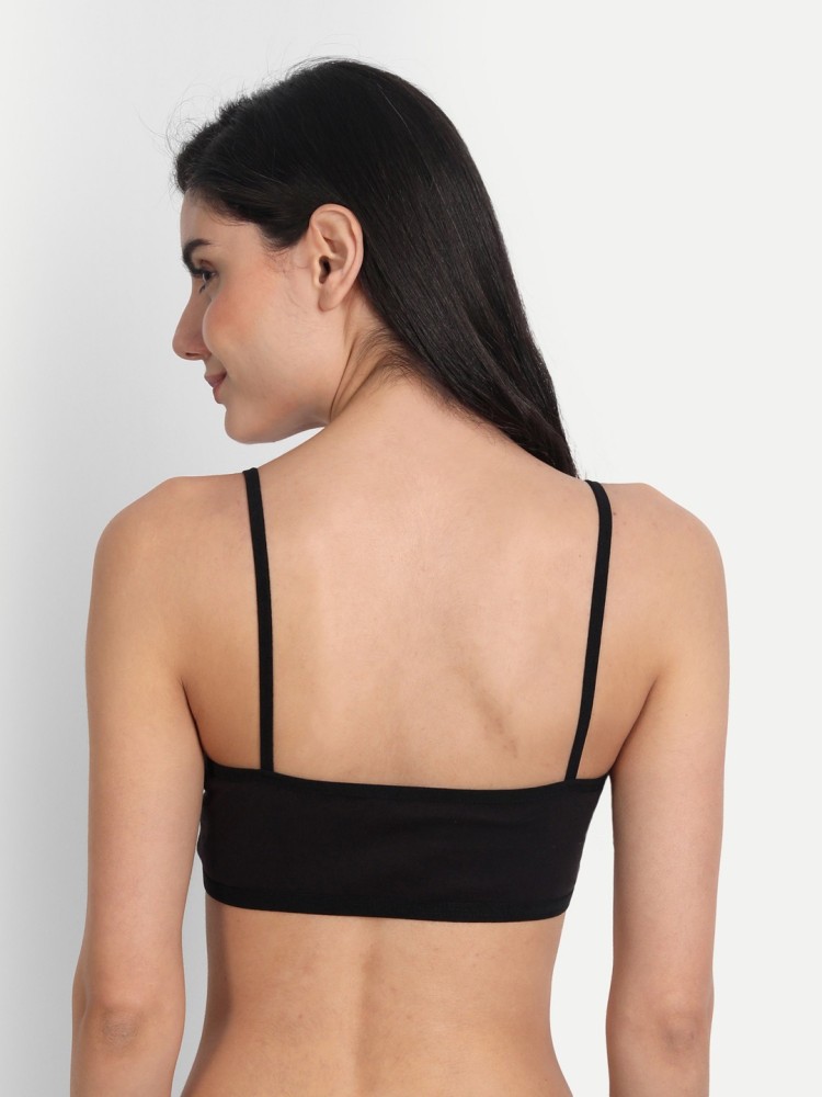 Lycra Cotton Non-Padded Black Plain Sports Bra, Size: 32B in Delhi at best  price by R.S Hosiery - Justdial