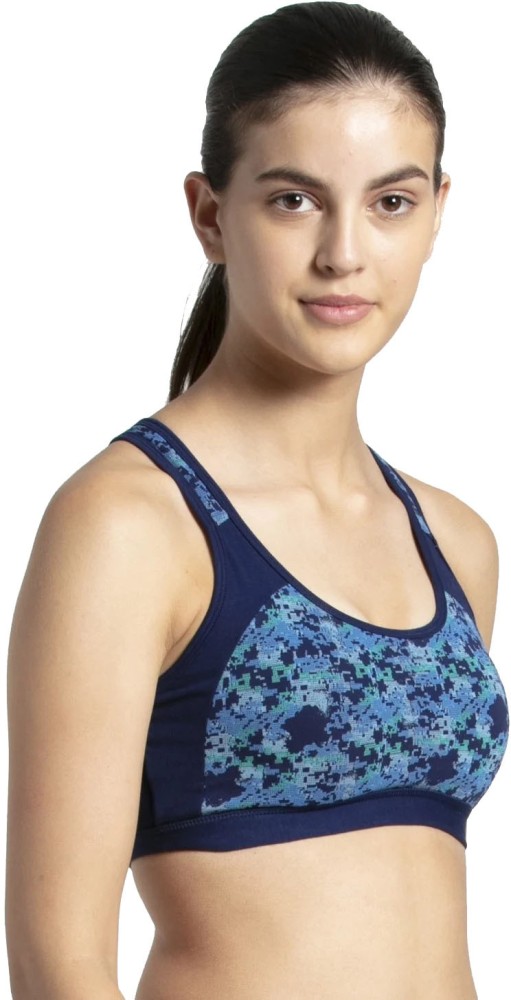 Jockey Women's Super Combed Cotton Elastane Stretch Full Coverage Printed Beginners  Bra – Online Shopping site in India