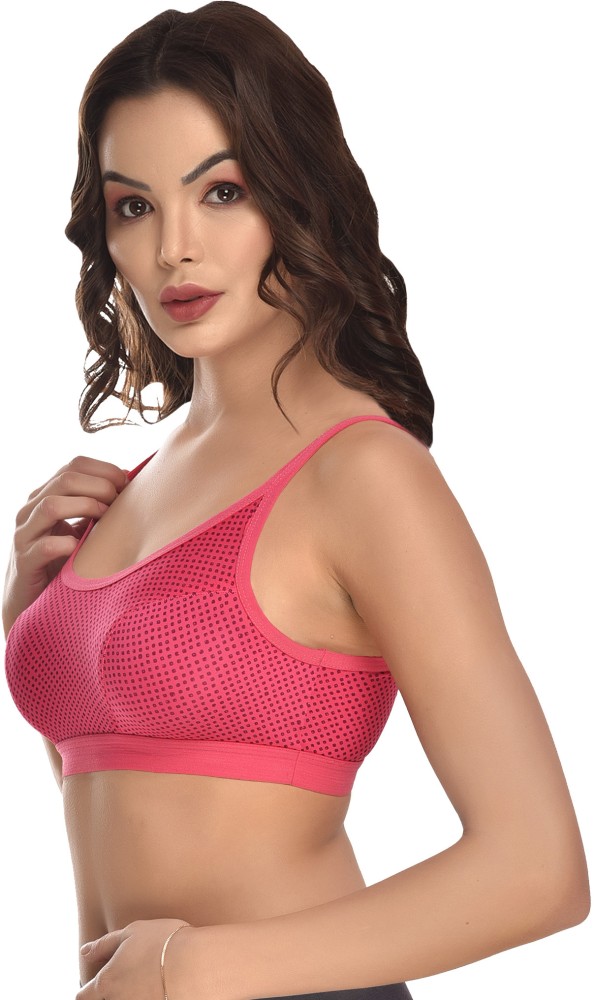 Buy Madam Antibacterial Wireless Non Padded Slip on Sports Bra Green Online  In India At Discounted Prices