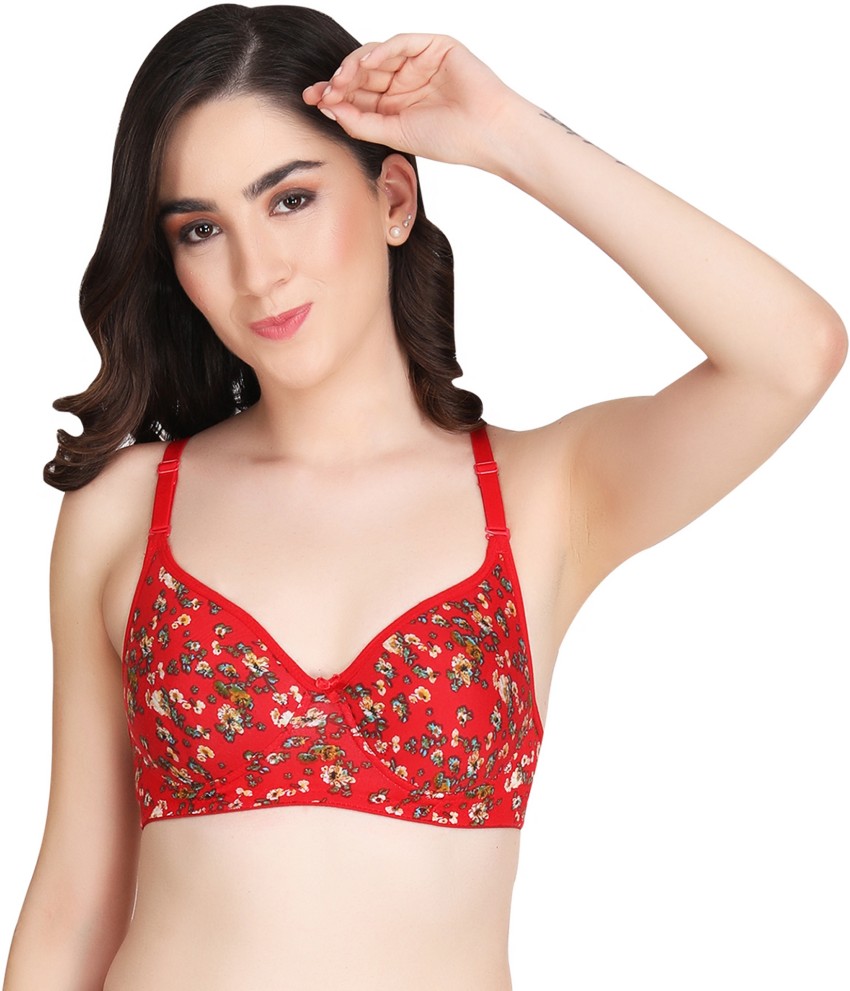 Buy Liigne Printed Half Cup Padded Bra - Made of Pure Cotton Full