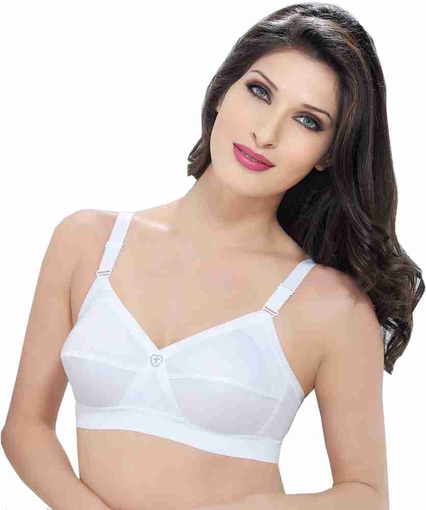 Buy TRYLO KRUTIKA CHIKAN WOMEN'S NON-PADDED NON-WIRED FULL COVERAGE 100 %  EMBROIDERED COTTON BRA Online at Best Prices in India - JioMart.