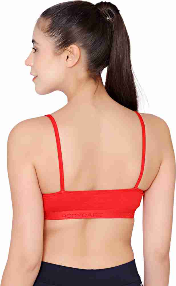 BODYCARE 1612 Cotton Full Coverage Seamless Racerback Sports Bra (Red) in  Ghaziabad at best price by Mangali Hosiery - Justdial