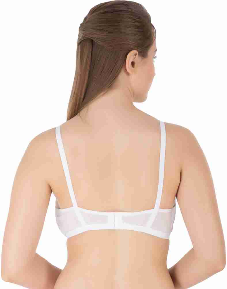 Buy Joomie Women's Bridal Fancy Lace Net Non-Padded Wirefree Full