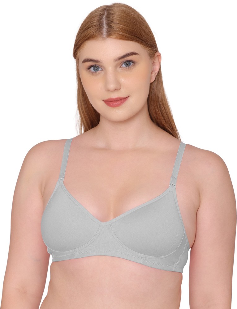 Buy Aavow Women Grey Cotton Everyday Non Padded Bra (40C) Online