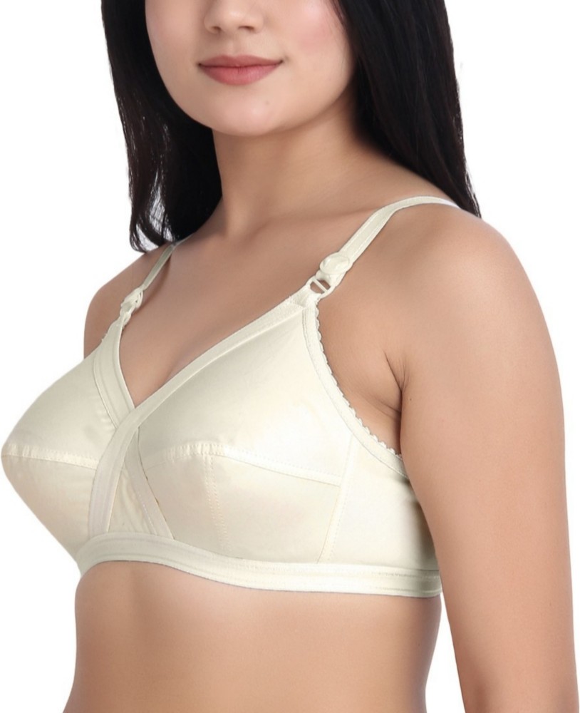 Eve's Beauty Women White 36B Cotton Padded Bra (36B)