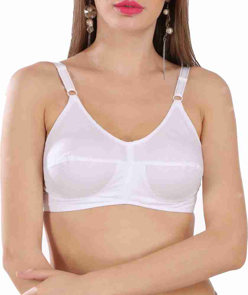 Buy Layeba Women Cotton Full Coverage Bra (White, 32C) at