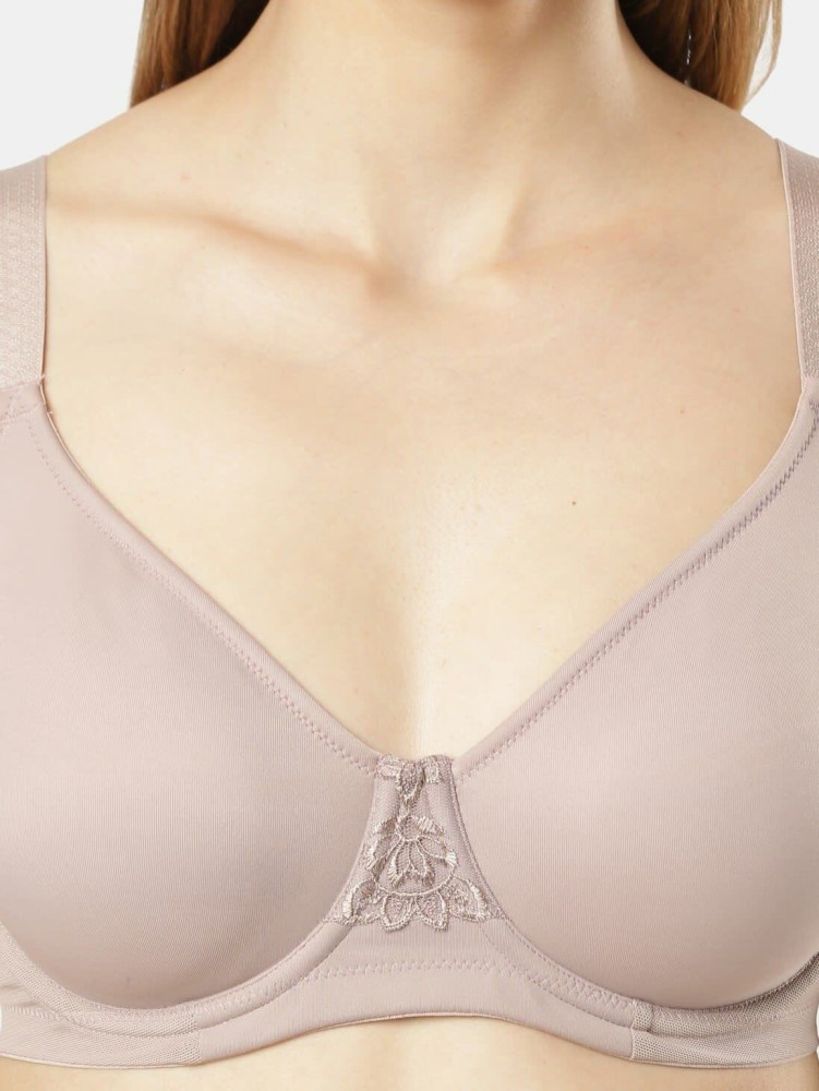 1855 Wired Padded Microfiber Nylon Elastane Full Coverage Plus Size Bra  with Broad Wings