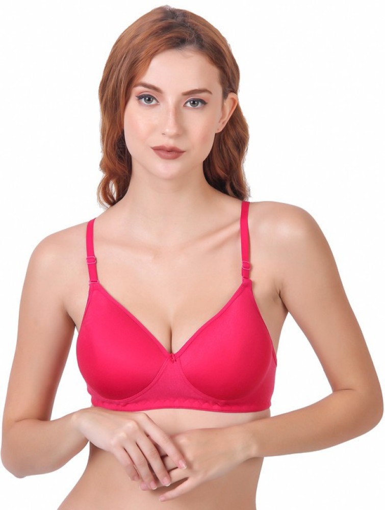 Buy CLOVIA Pink Non Wired Fixed Straps Non Padded Women's Every