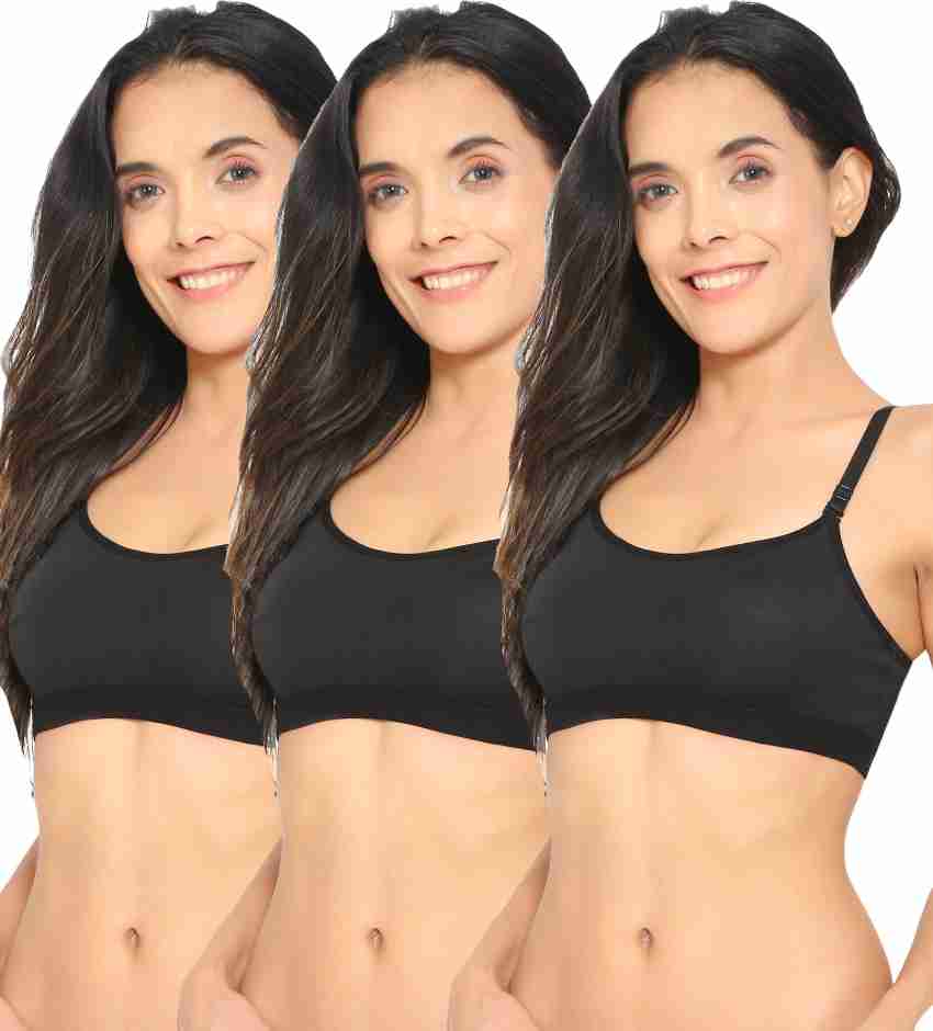 Aimly Aimly Women's Spandex Non-Padded Non-Wired Sports bra 3 Black 38 Pack  of 3 Women Everyday Non Padded Bra - Buy Aimly Aimly Women's Spandex  Non-Padded Non-Wired Sports bra 3 Black 38