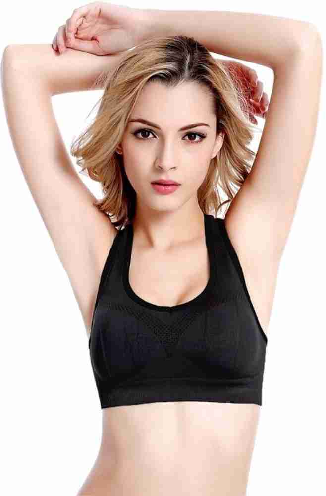 Women'S Racerback Sports Bra, Moisture-Wicking Athletic Sports Bra With  Moderate Support Lightly Lined Wirefree Bandeau Bra Cotton Unlined  Underwire Bra 
