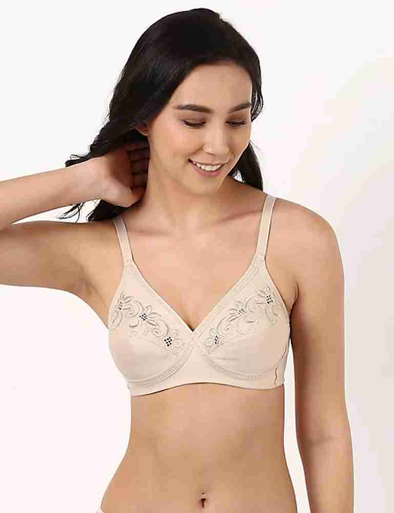 Marks & Spencer Womens Cotton Blend PaddedNon Wired Bra 34D : :  Fashion