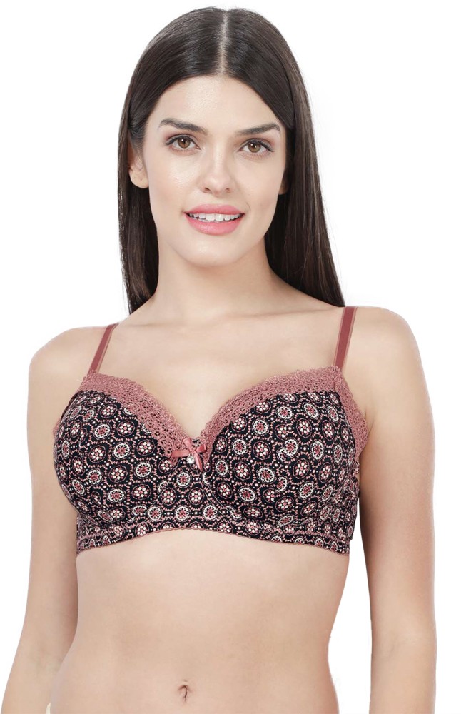 Shyaway Beige Lace Underwired Medium Lightly Padded Push Up Bra