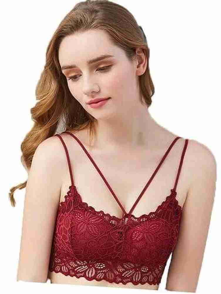 Buy MILONI USA Girls Bralette Lightly Padded Bra Women's Net Lightly Padded  Wire Free Regular Bra (30, Black) Online In India At Discounted Prices