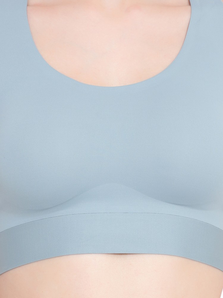 Buy online Grey Nylon Sports Bra from lingerie for Women by Parkha