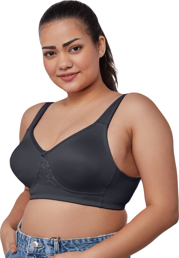 maashie M4407 Seamless Non Padded Non Wired Lace T-Shirt Bra, Charcoal 40C   Pack of 2 Women Everyday Non Padded Bra - Buy maashie M4407 Seamless Non  Padded Non Wired Lace T-Shirt