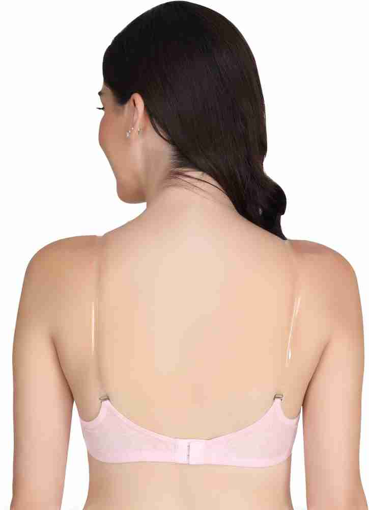 Buy Liigne Transparent Strap Padded Bra - Made of Pure Cotton Full Coverage  Non Wired Seamless Pushup Soft Cup for T-Shirt Saree Dress Sports Garment  for Daily Use Everyday at