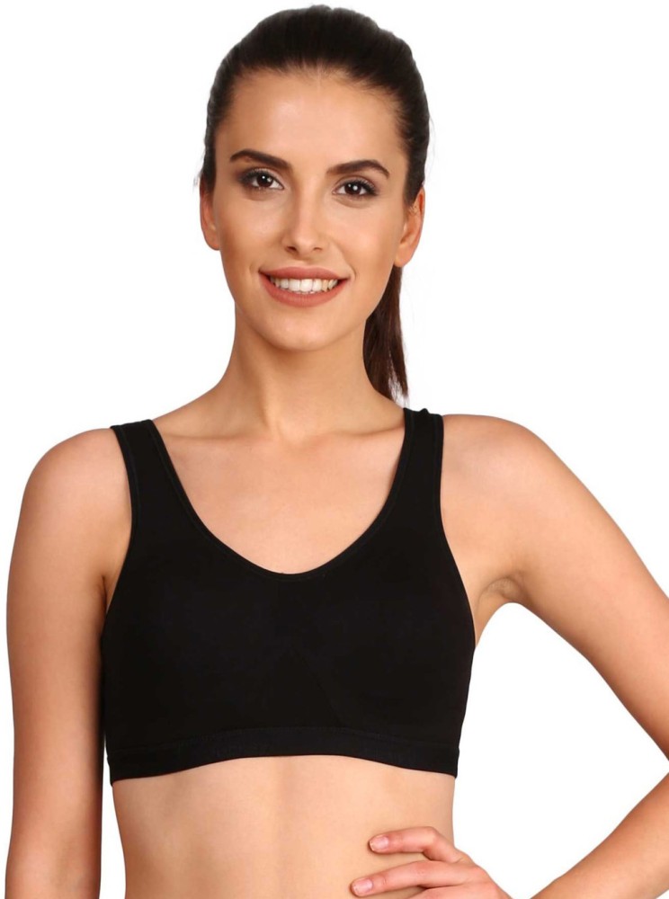 Jockey Women's Non Padded Super Combed Cotton Elastane Stretch Full  Coverage Slip-On Active Bra – Online Shopping site in India