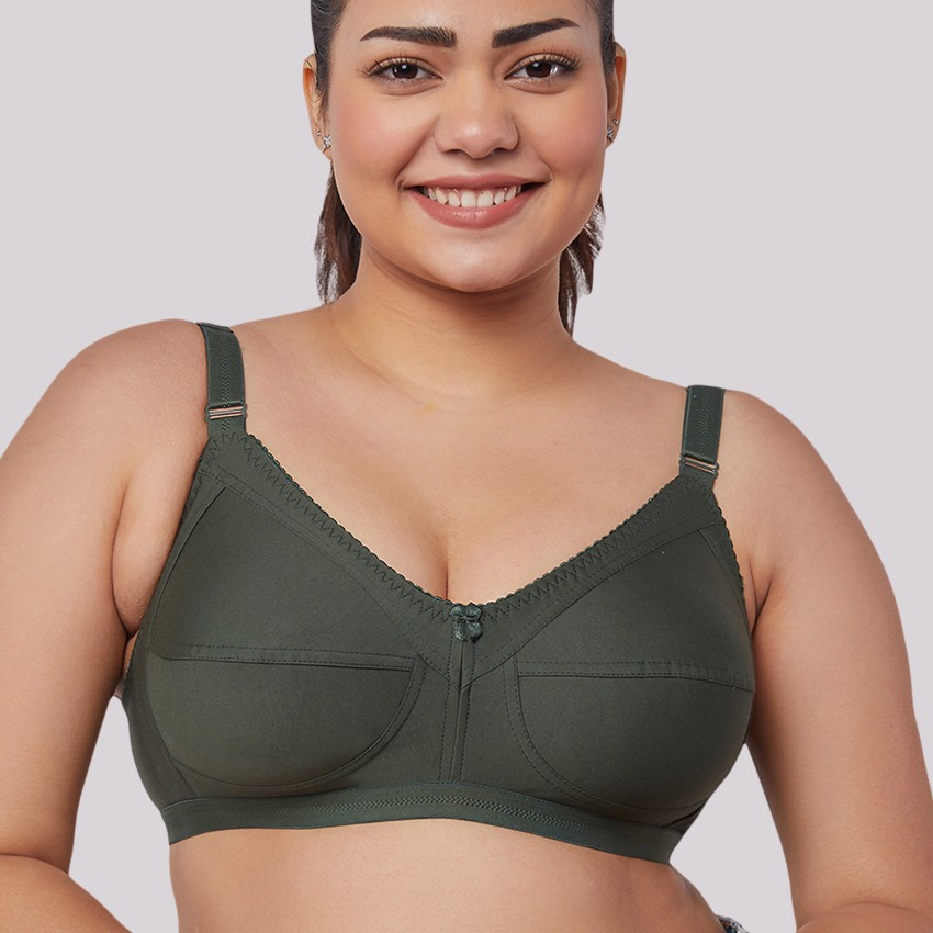 Buy MAASHIE M307 Women's Cotton Non-Padded Non-Wired Everyday Minimizer Bra,  Charcoal 32B