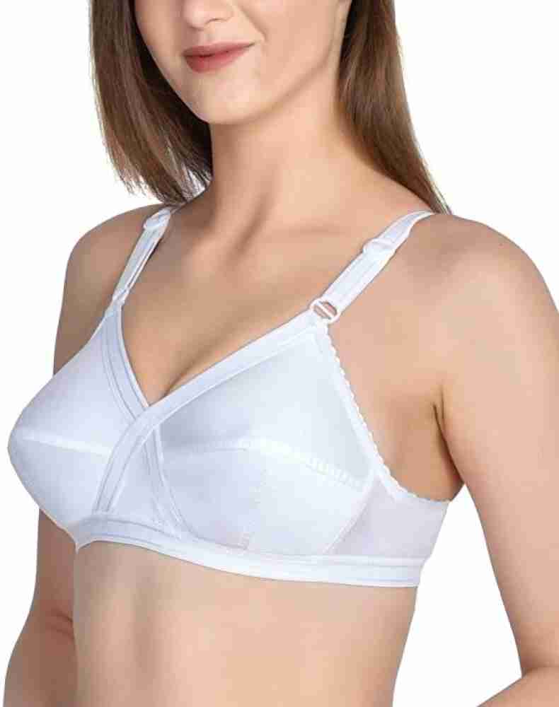 Exclare Womens Plus Size Non Padded Comfort Cotton Wirefree Everyday Bra,  Grey, 44C price in UAE,  UAE