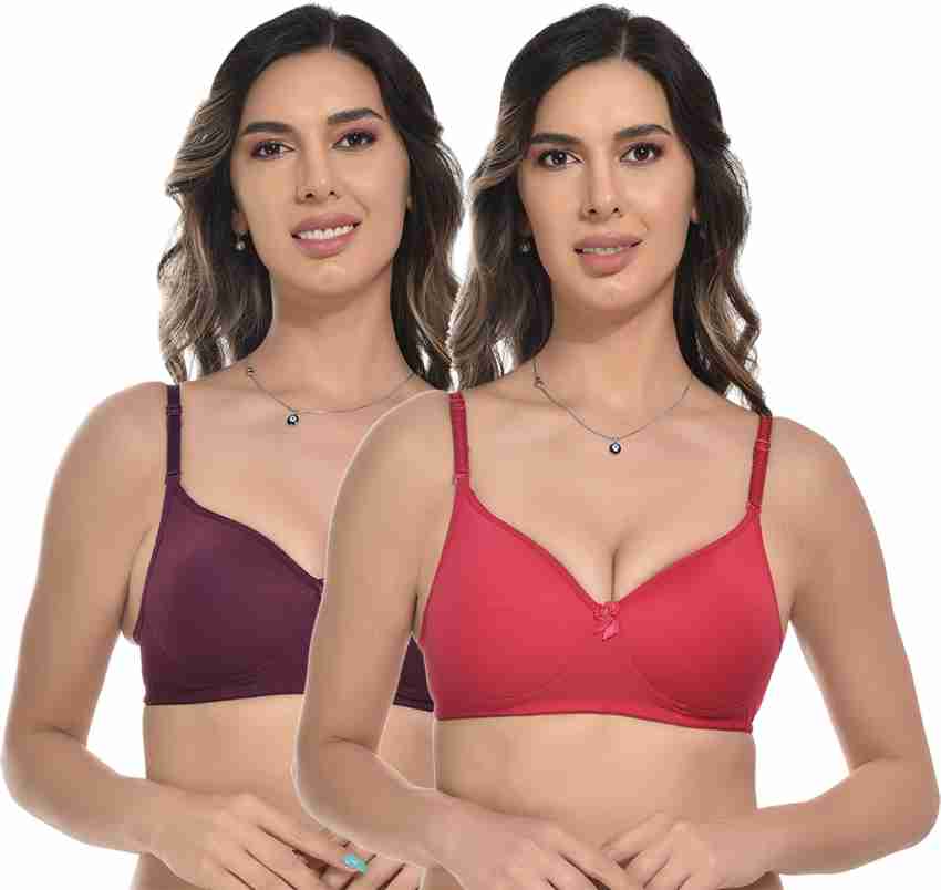 StyFun StyFun Women's Non-Wired Bra, Non-Padded, Full Coverage Bra, Cotton  Bra, Everyday Bras, Cup-B, Purple, Size-40B Women T-Shirt Non Padded Bra -  Buy StyFun StyFun Women's Non-Wired Bra, Non-Padded, Full Coverage Bra